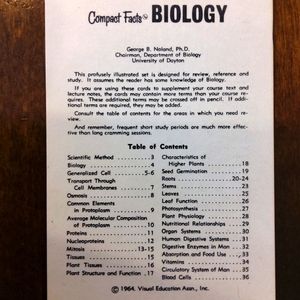 VIS-ED 60 biology fact cards